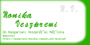 monika veszpremi business card